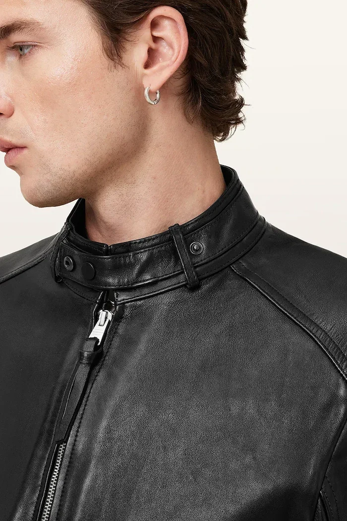 AllSaints Кожено яке CORA в черно преходен модел M064LB
