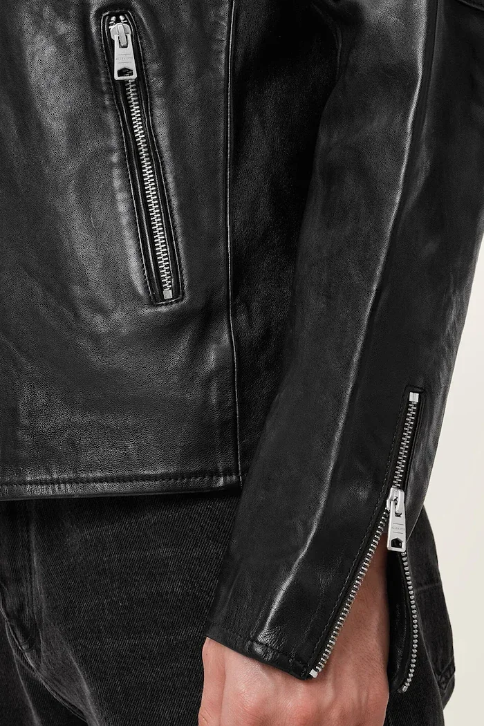 AllSaints Кожено яке CORA в черно преходен модел M064LB