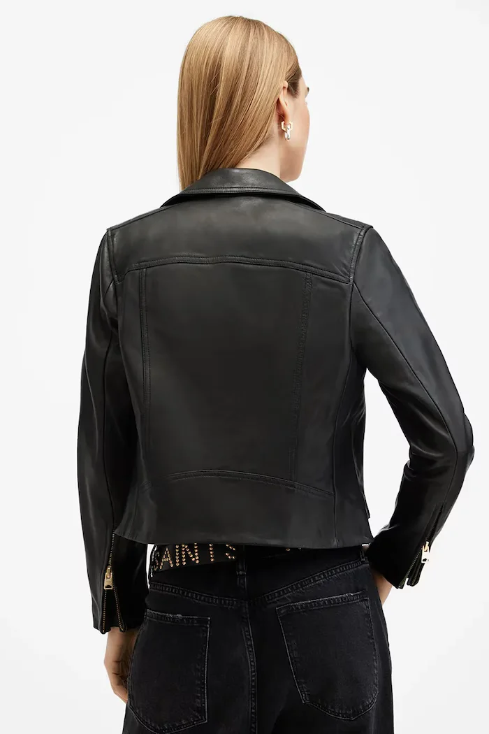 AllSaints Кожено яке DALBY в черно преходен модел W086LB