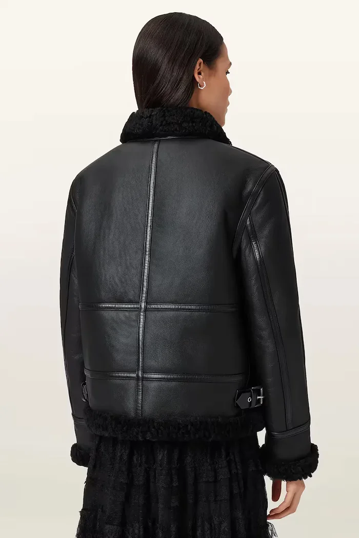 AllSaints Кожено яке LOREL в черно W069LB