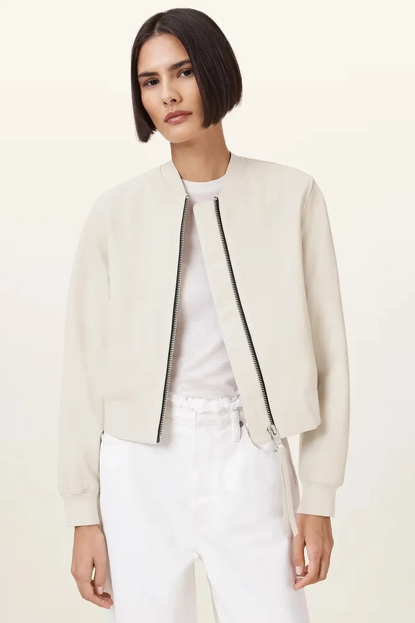 AllSaints Кожено яке ORTEN BOMBER JACKET