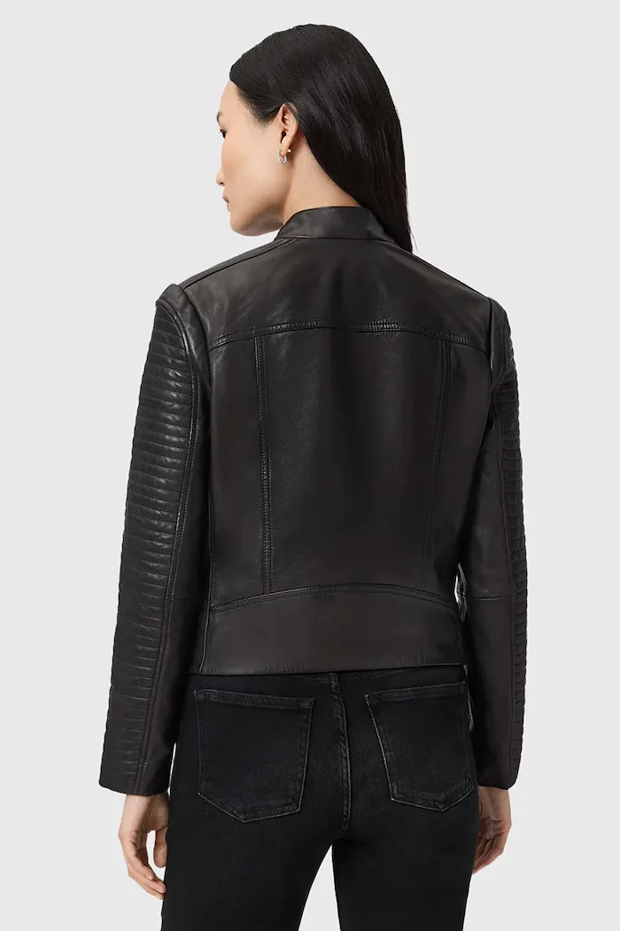 AllSaints Кожено яке RAUL в черно преходен модел W039LE