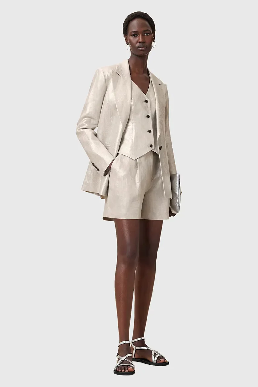 AllSaints Ленен къс панталон AVERIE
