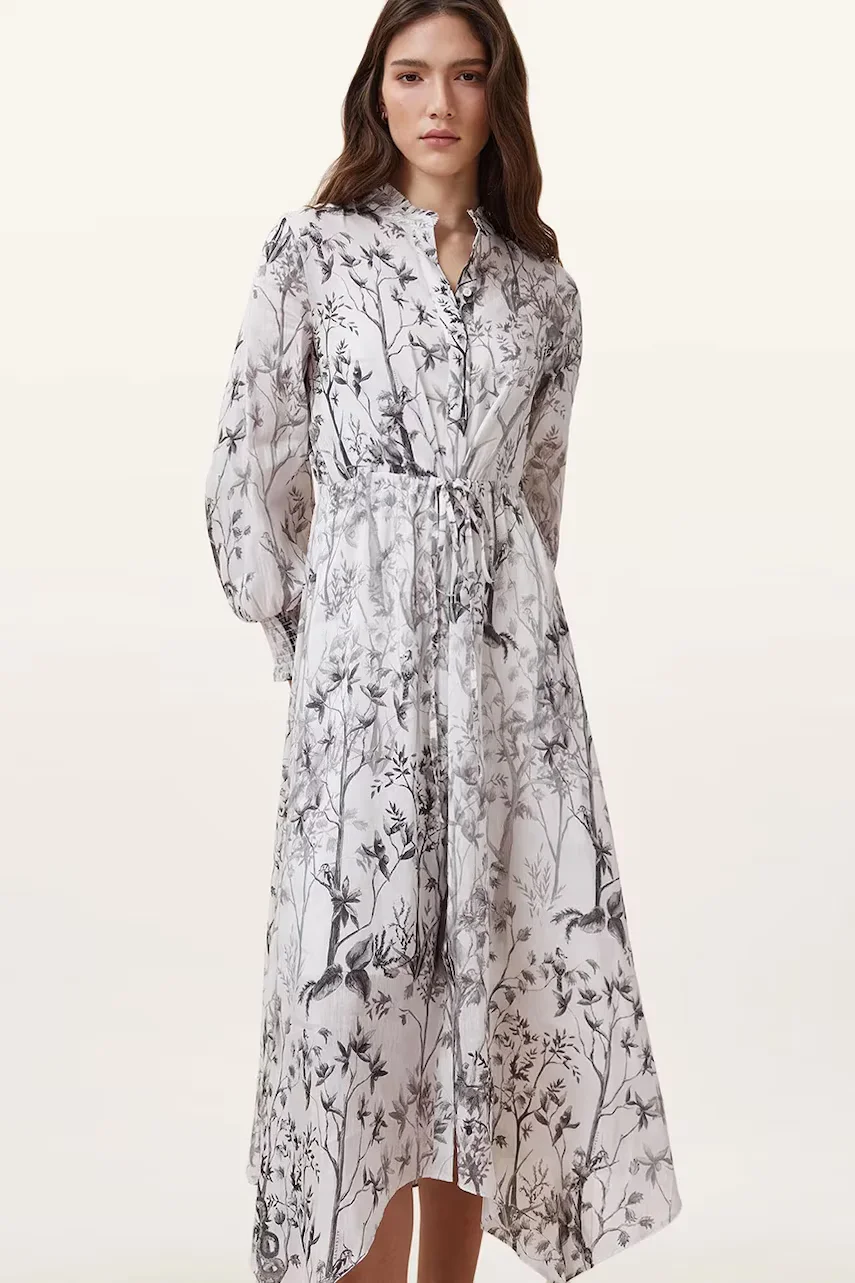 AllSaints Ленена рокля SKYLAR MAXI