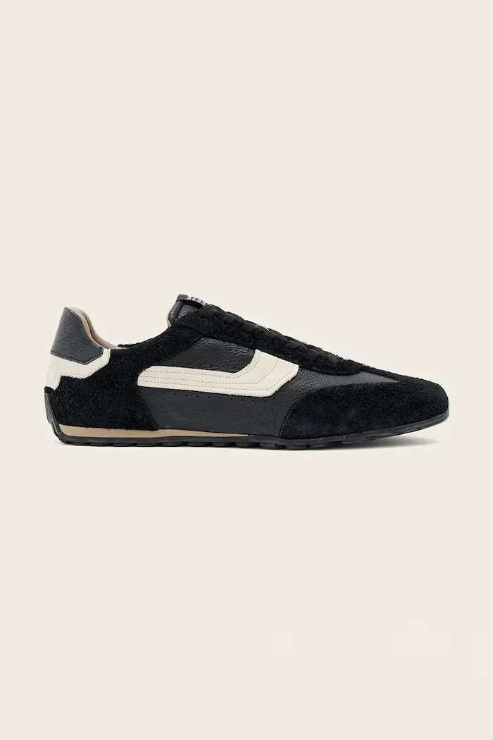 AllSaints Liam Hex Low Top маратонки мъжки от кожа черни M005FF