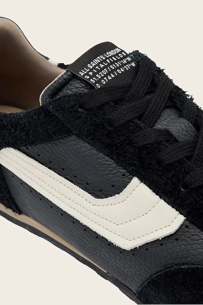 AllSaints Liam Hex Low Top маратонки мъжки от кожа черни M005FF