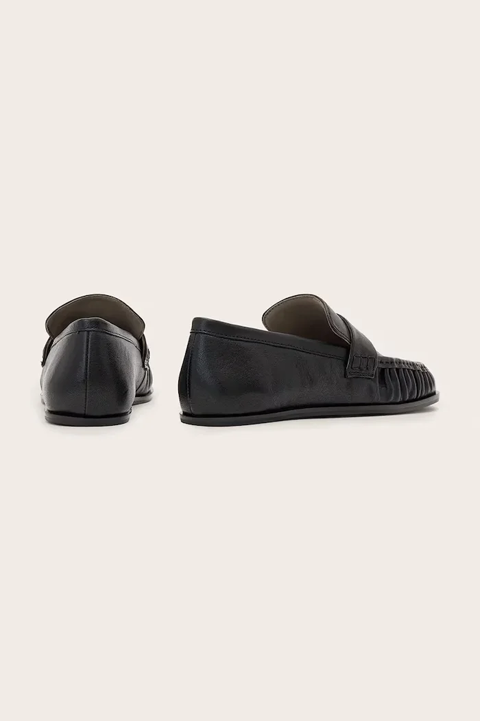 AllSaints лоуфъри дамски от кожа Julie Loafer черни W011FF