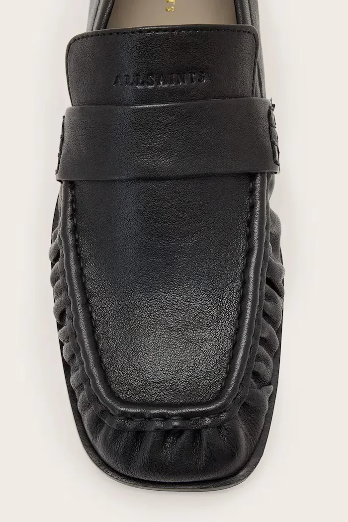 AllSaints лоуфъри дамски от кожа Julie Loafer черни W011FF