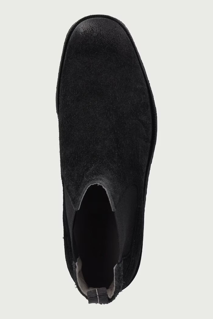 AllSaints обувки мъжки от кожа Clive Chelsea Boot черни M009FF