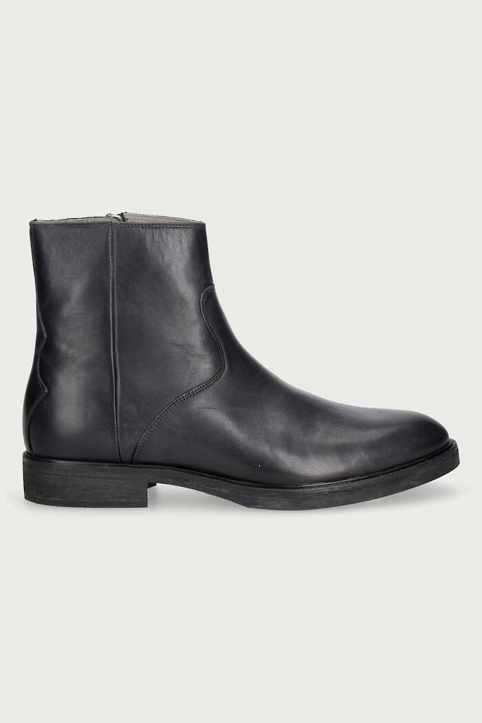 AllSaints обувки мъжки от кожа Lang Boot черни M044FB