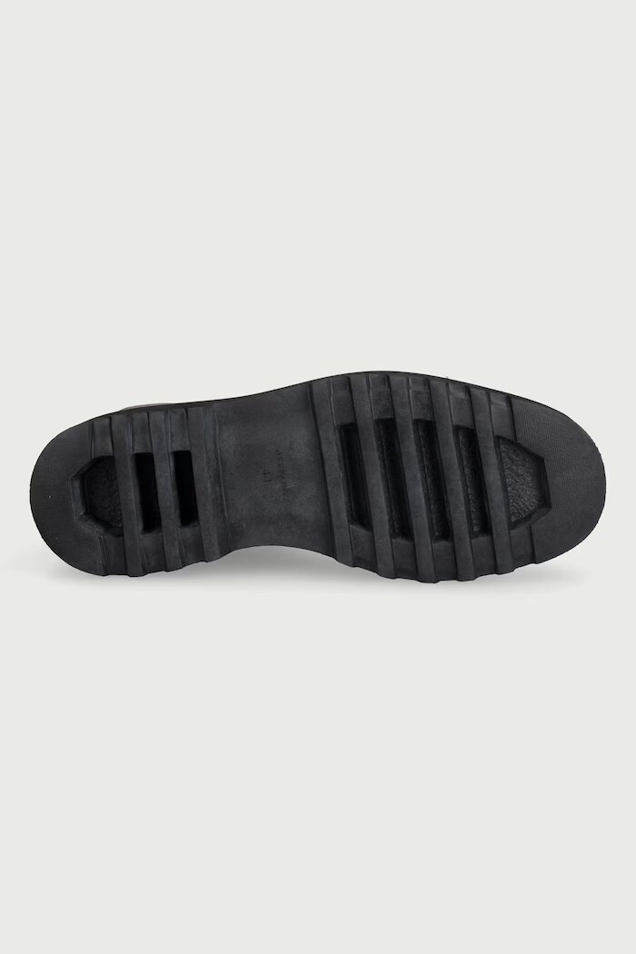 AllSaints обувки мъжки от кожа Skiff Military Boot кафяви M054FD