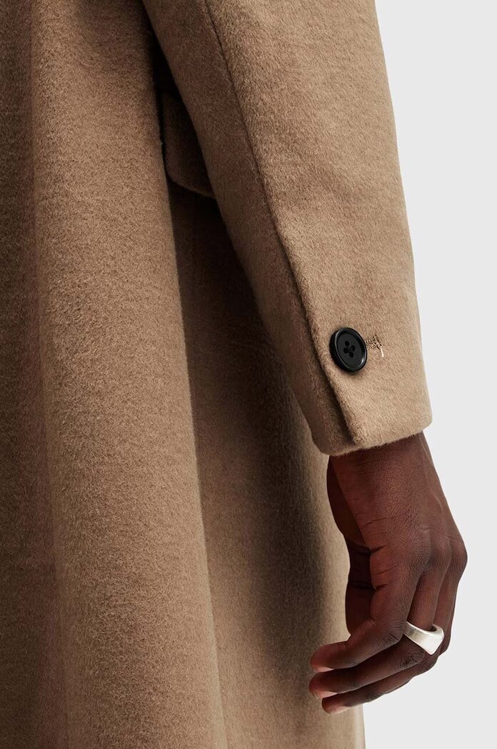 AllSaints Палто с вълна HAL COAT в бежово преходен модел M005OZ
