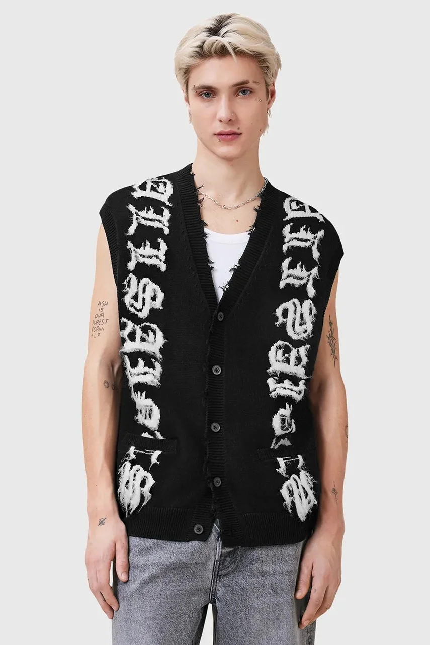 AllSaints Памучен елек SCRIPTURE