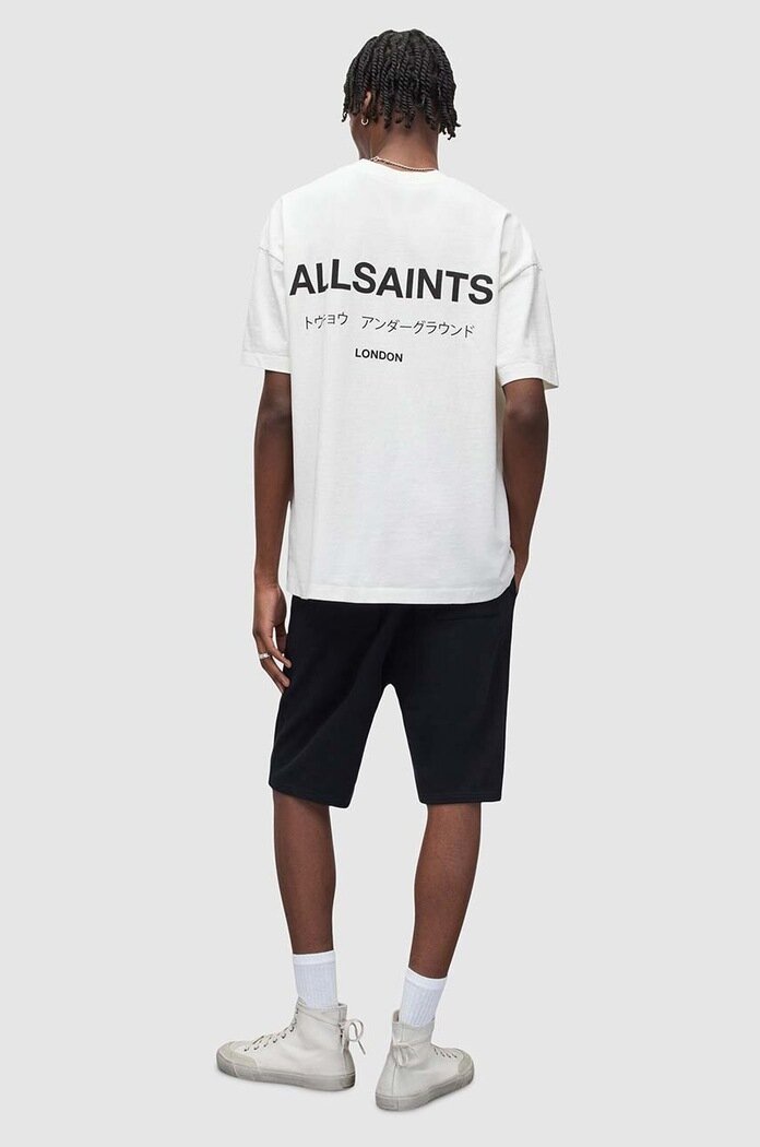 AllSaints Памучен къс панталон UNDERGROUND SWEATSHO в черно MG256Y