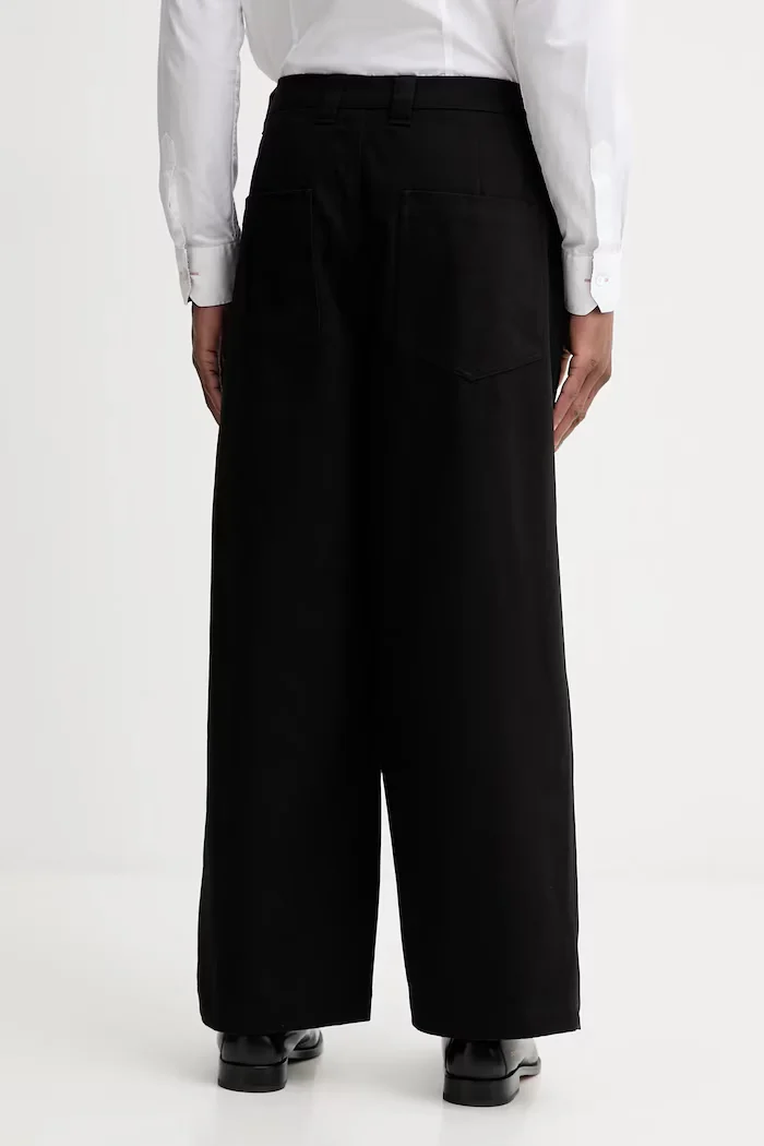 AllSaints Памучен панталон мъжки в черно със стандартна кройка M035TD