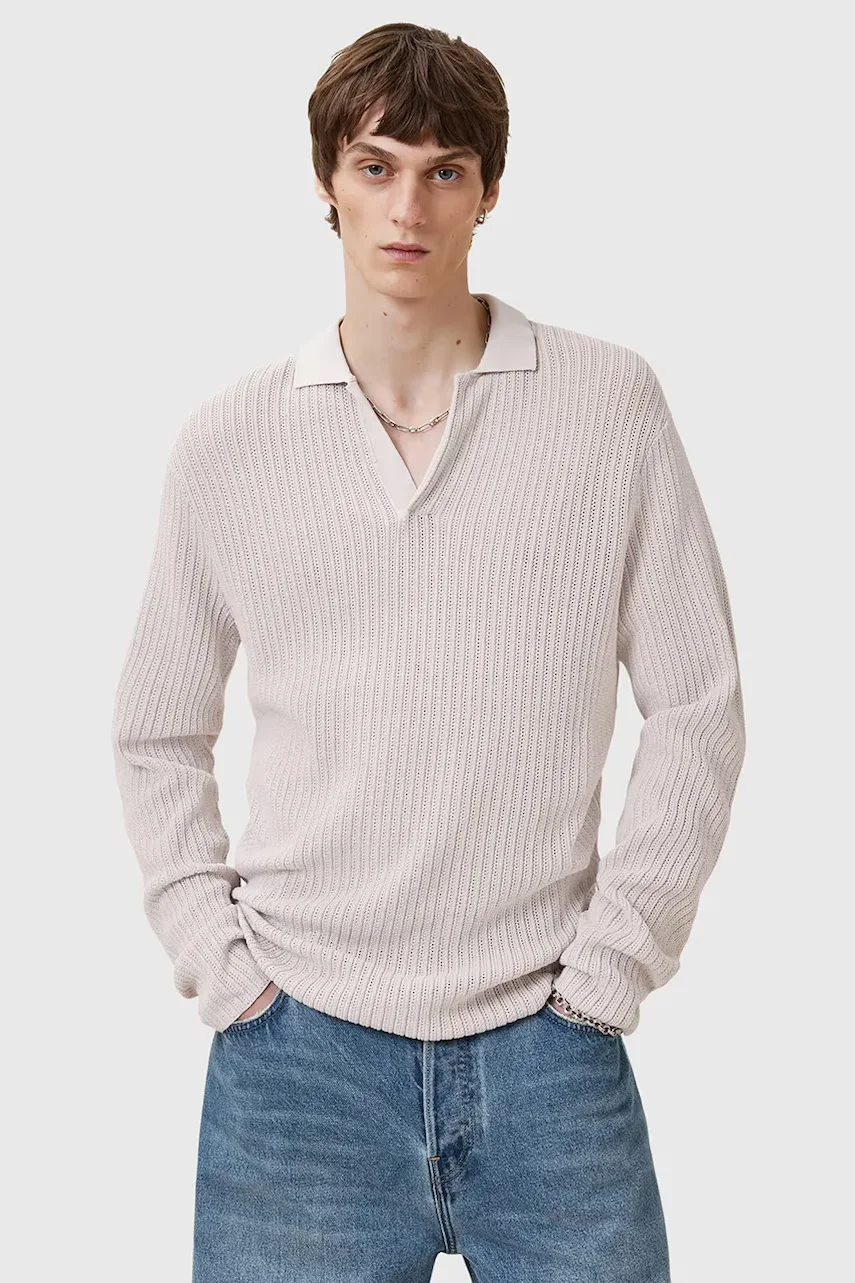 AllSaints Памучен пуловер THOMA