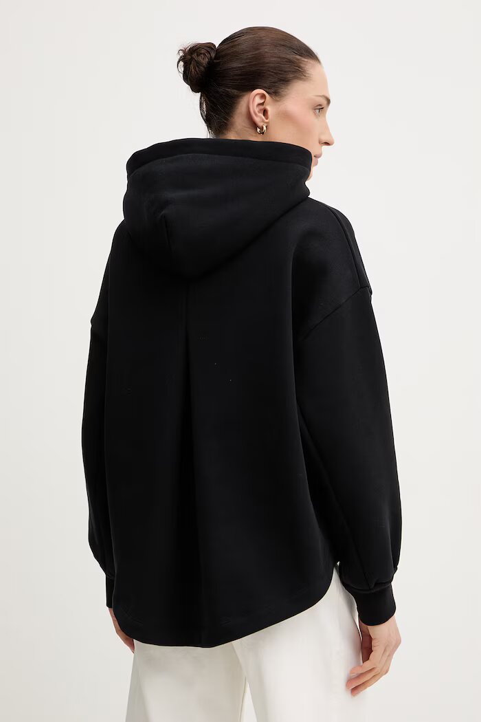 AllSaints Памучен суичър LOVERS в черно с изчистен дизайн W008JE