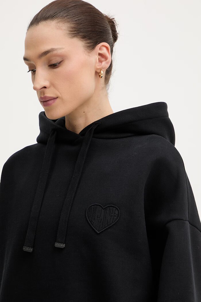 AllSaints Памучен суичър LOVERS в черно с изчистен дизайн W008JE