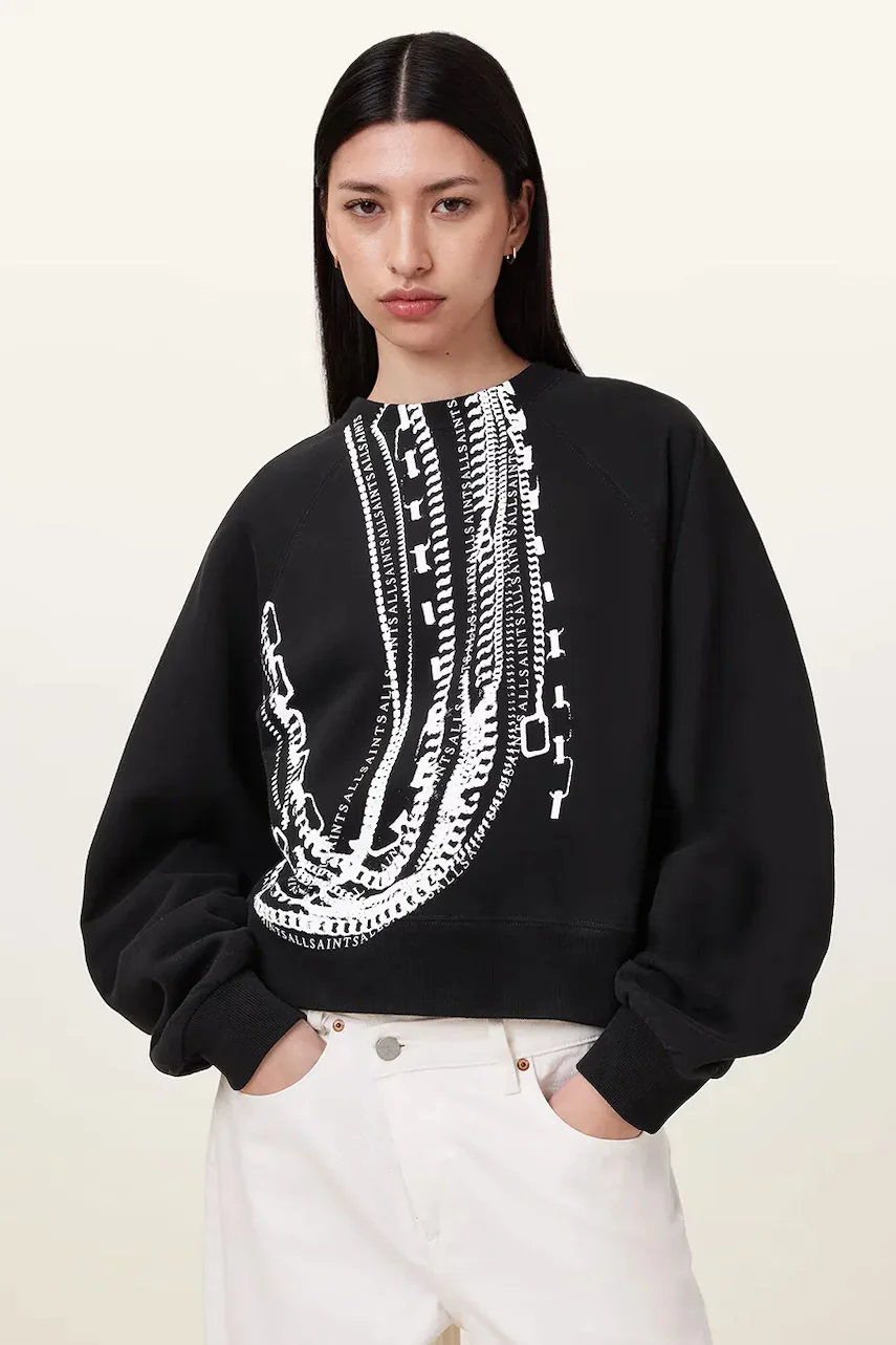 AllSaints Памучен суичър METALLO DANA