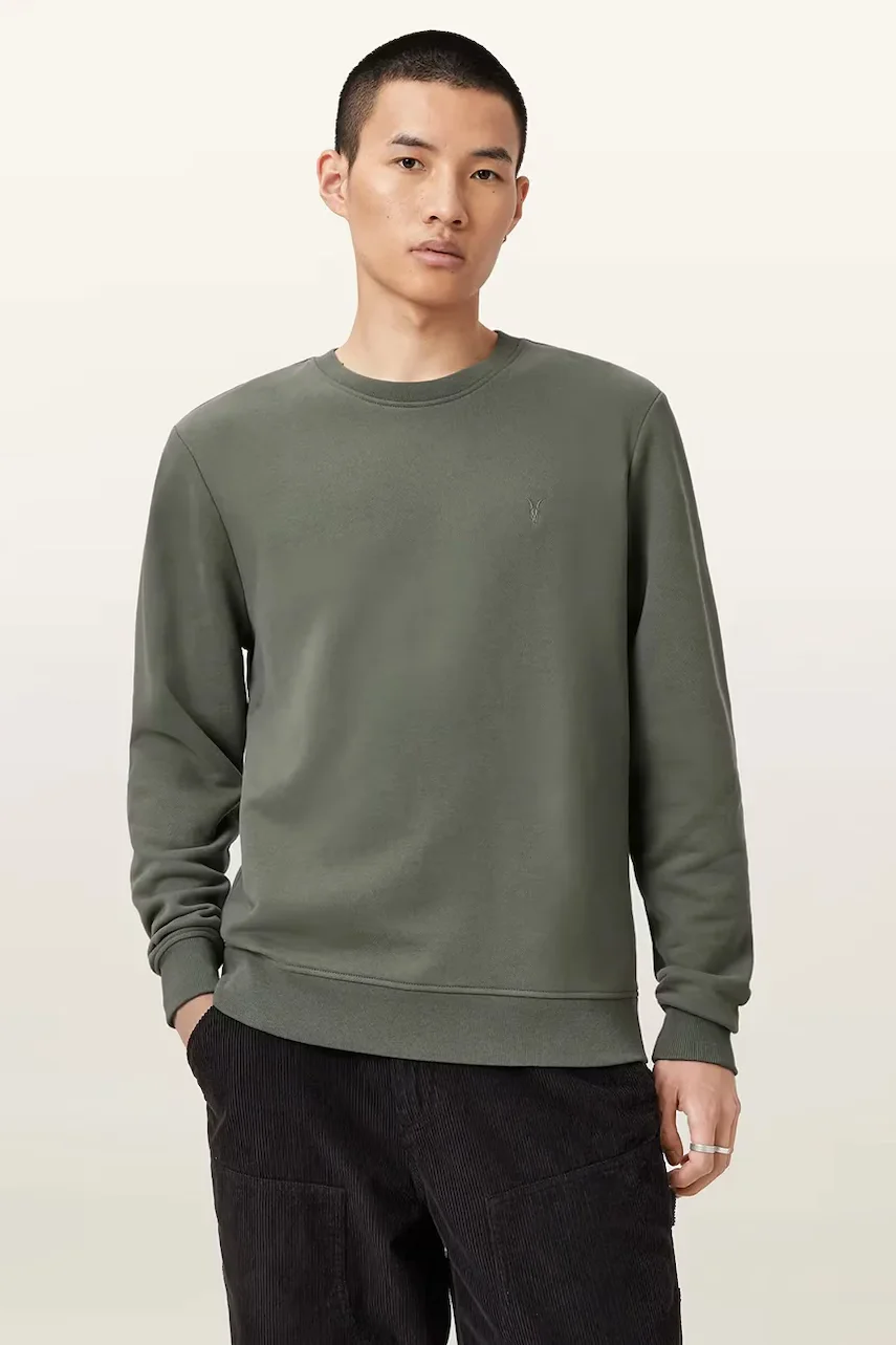 AllSaints Памучен суичър RAVEN CREW