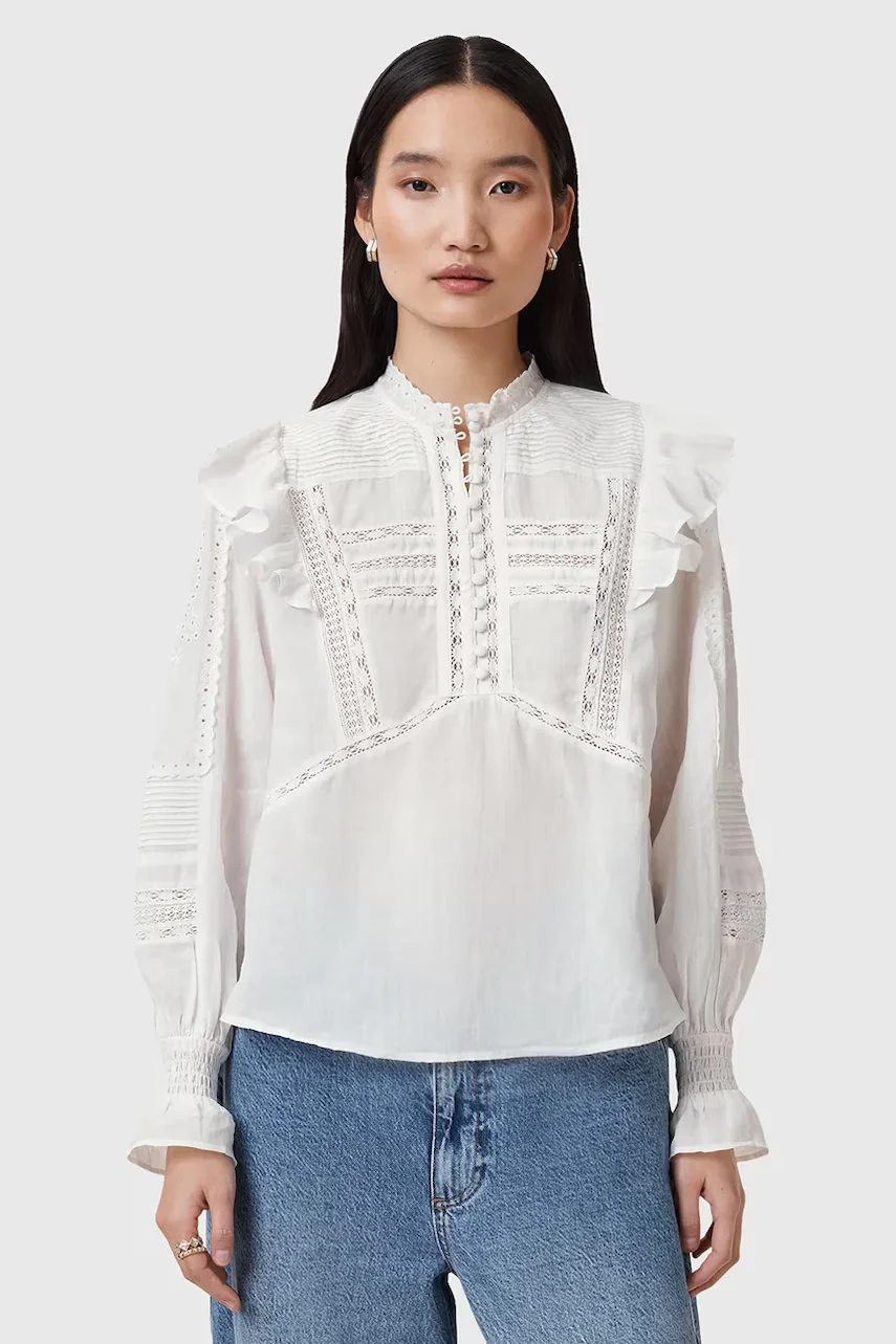 AllSaints Памучна блуза HEATHER