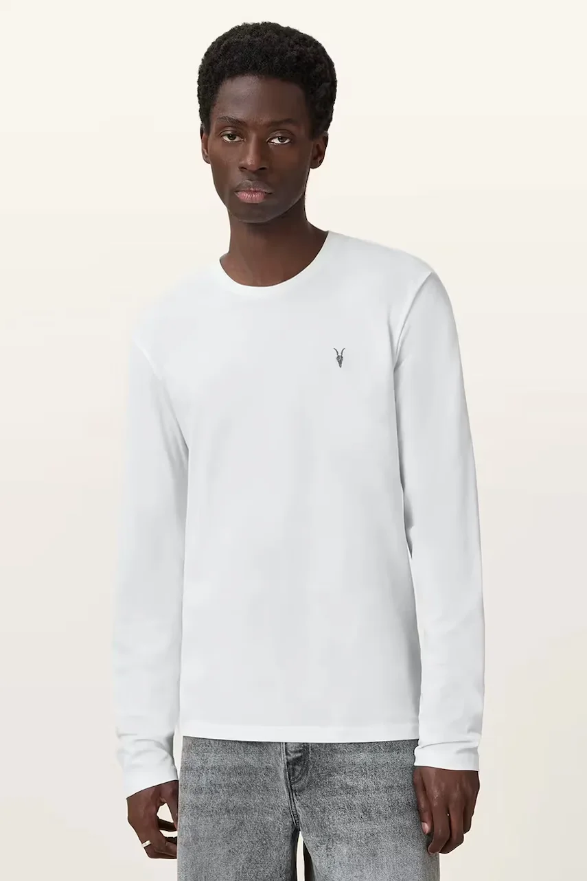 AllSaints Памучна блуза с дълги ръкави BRACE