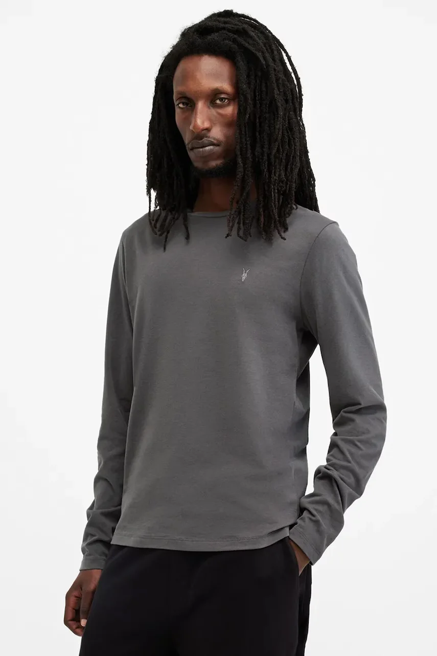 AllSaints Памучна блуза с дълги ръкави BRACE