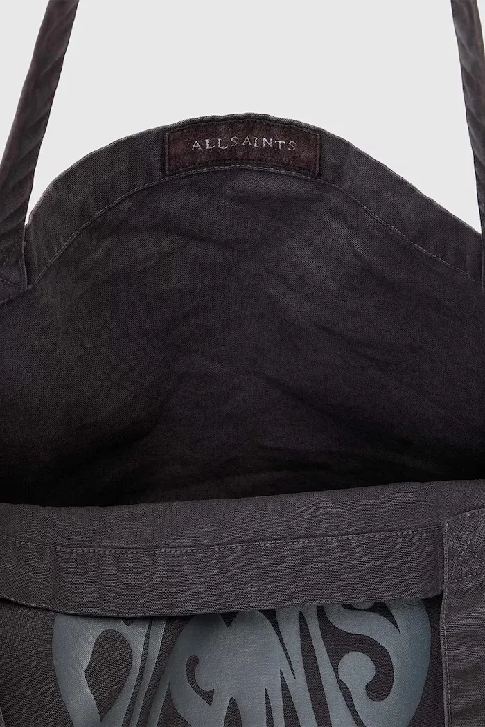 AllSaints Памучна чанта TRIPP в сиво M137XD
