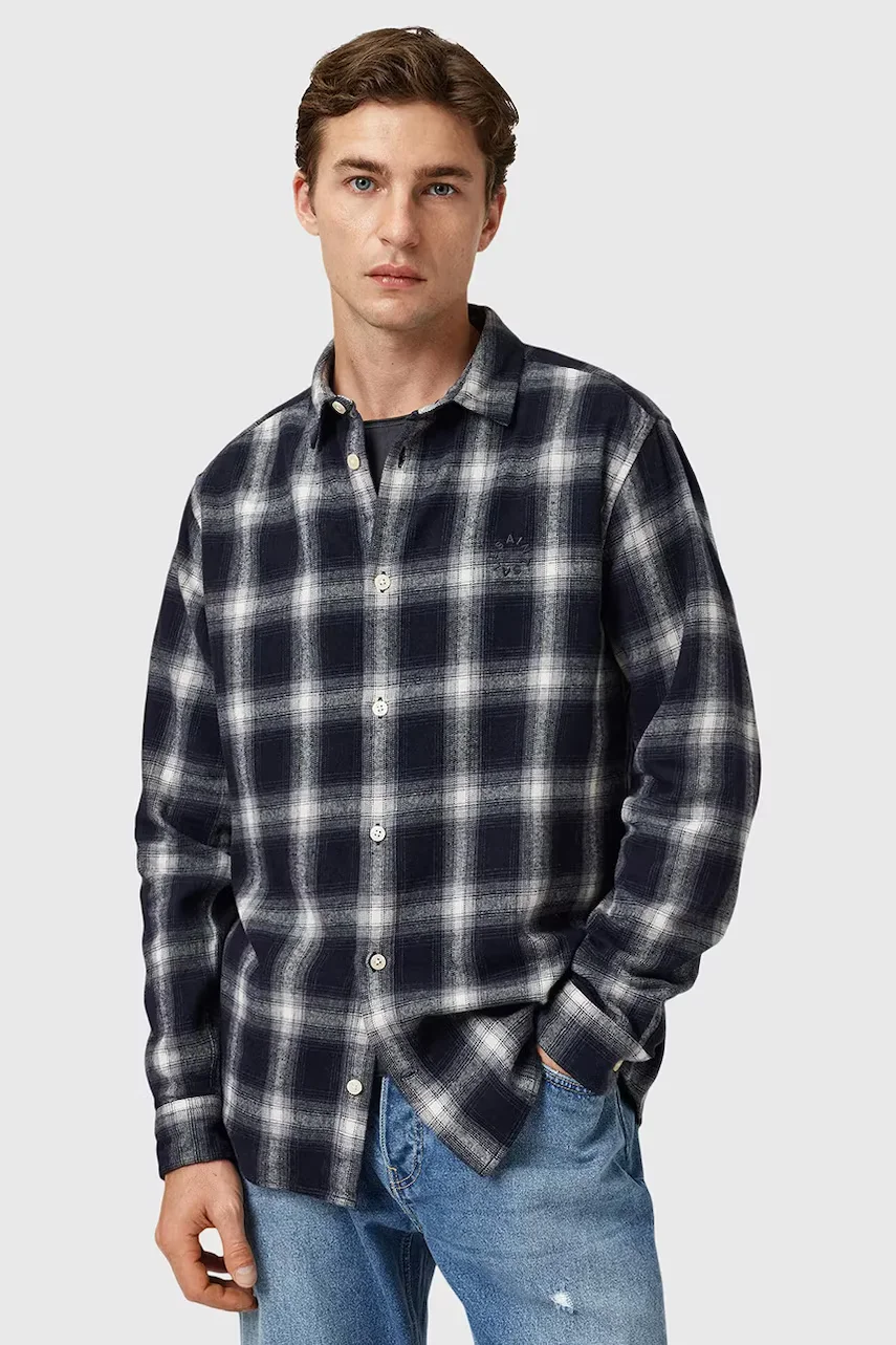 AllSaints Памучна риза HAVEN