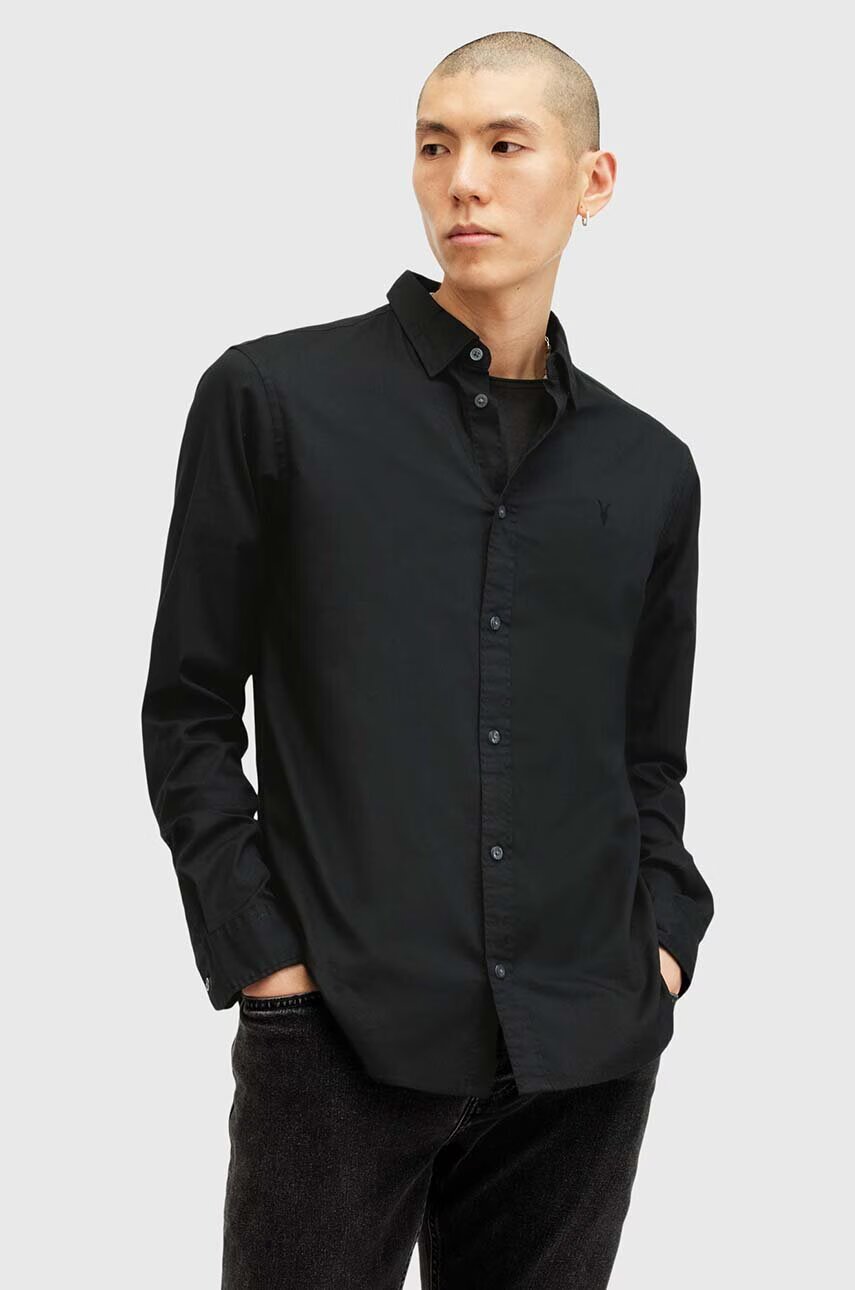 AllSaints Памучна риза HAWTHORNE LS SHIRT