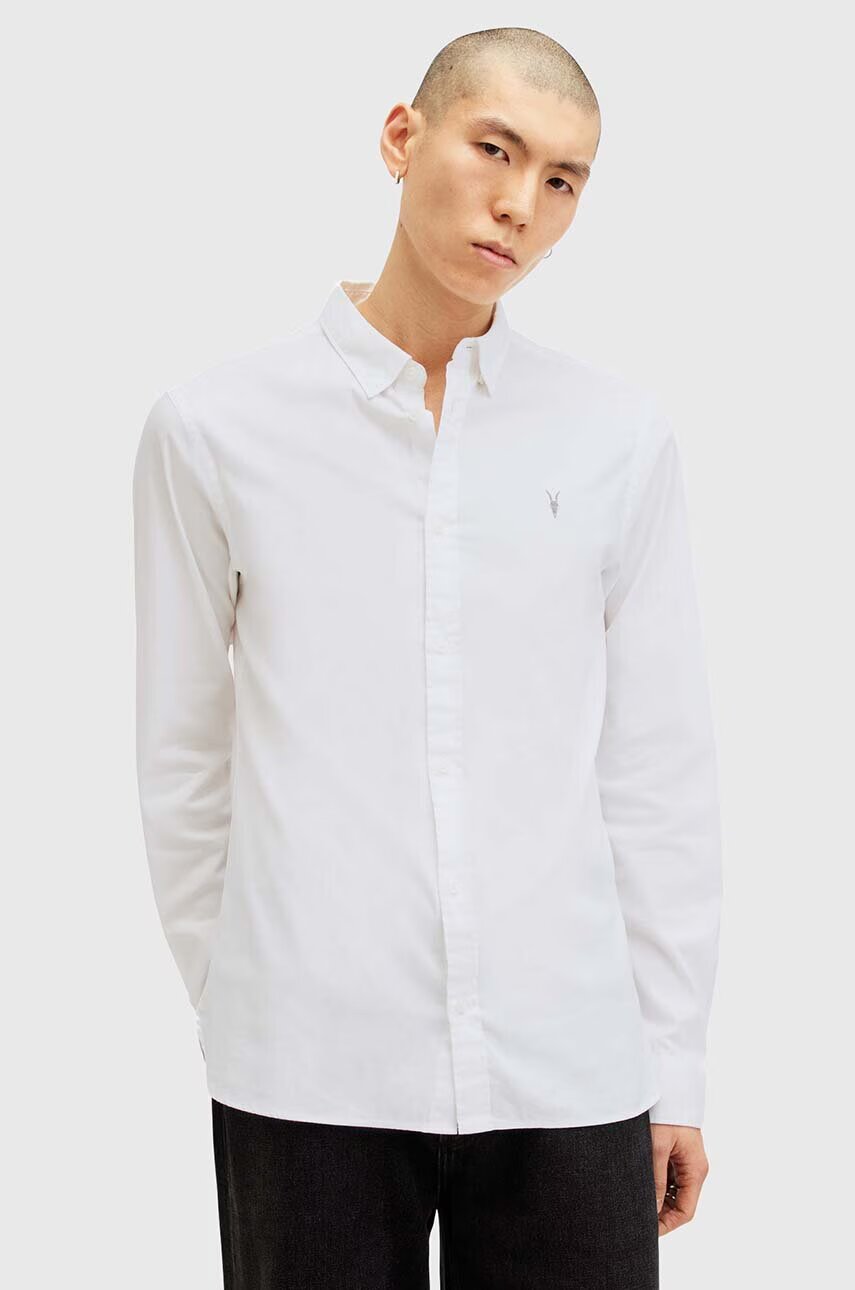 AllSaints Памучна риза HAWTHORNE LS SHIRT