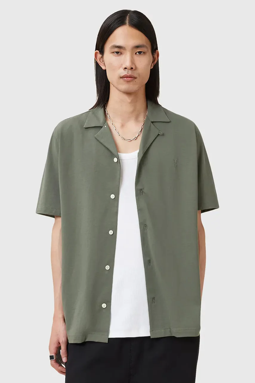 AllSaints Памучна риза HUDSON