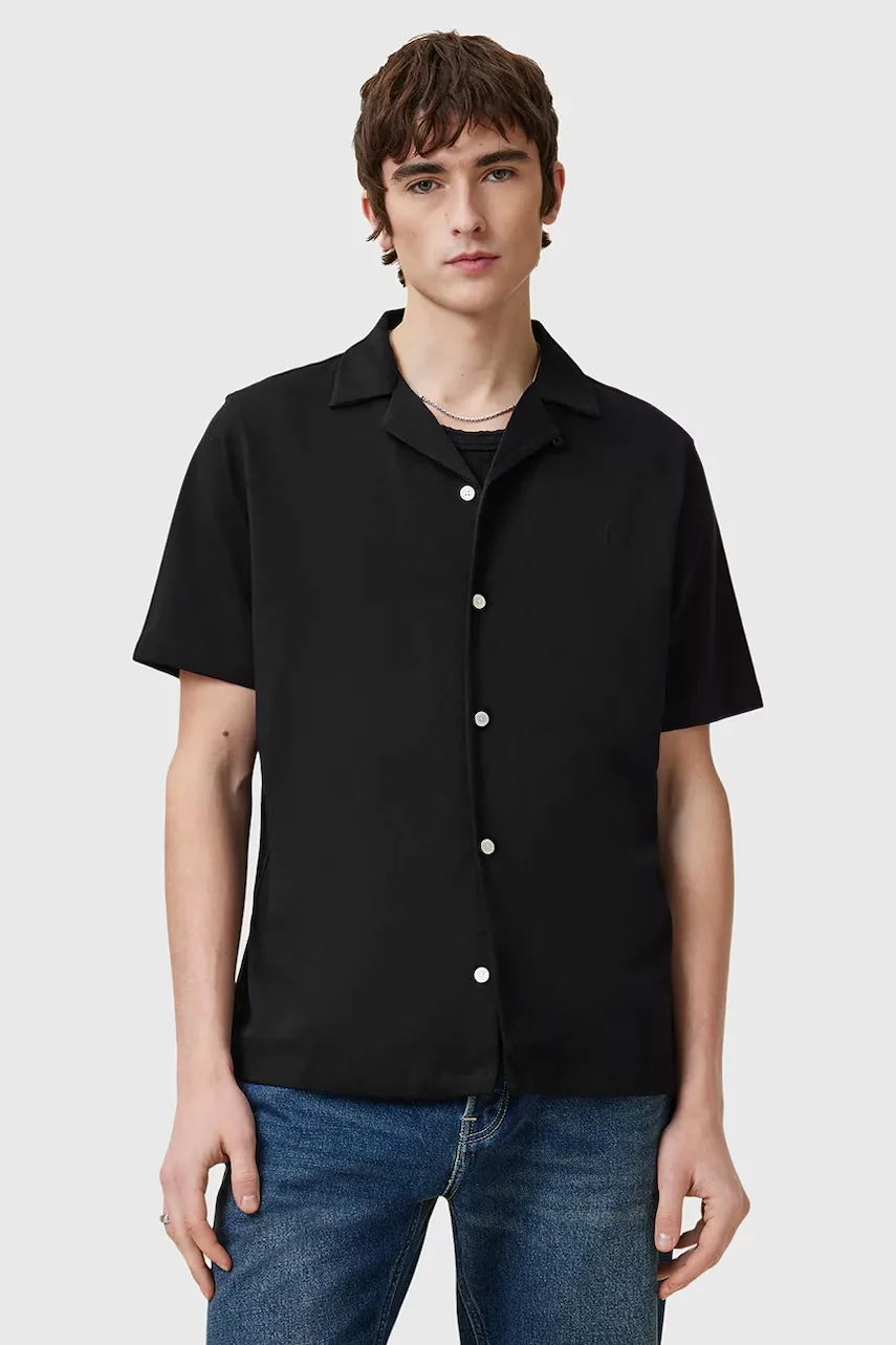 AllSaints Памучна риза HUDSON