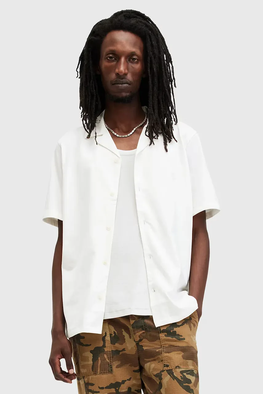 AllSaints Памучна риза HUDSON