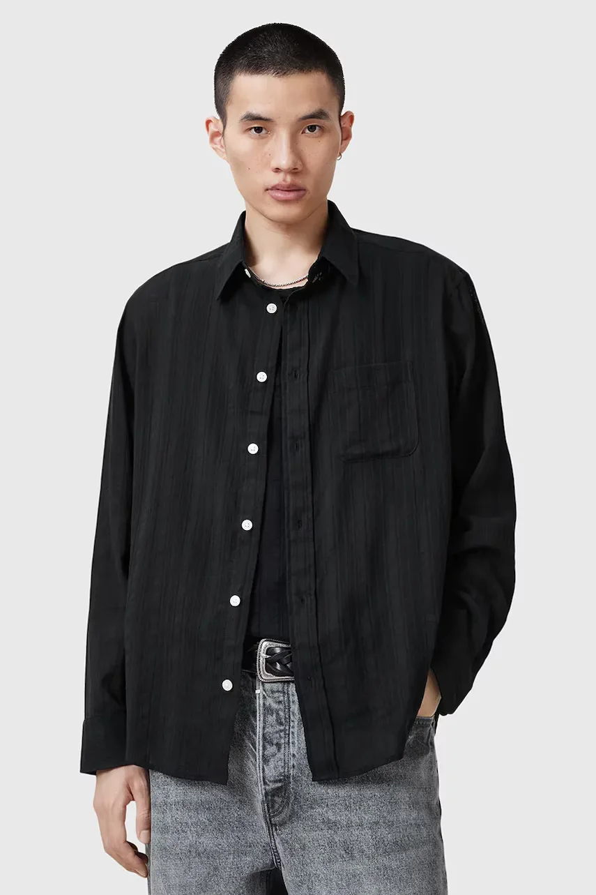 AllSaints Памучна риза KARMI