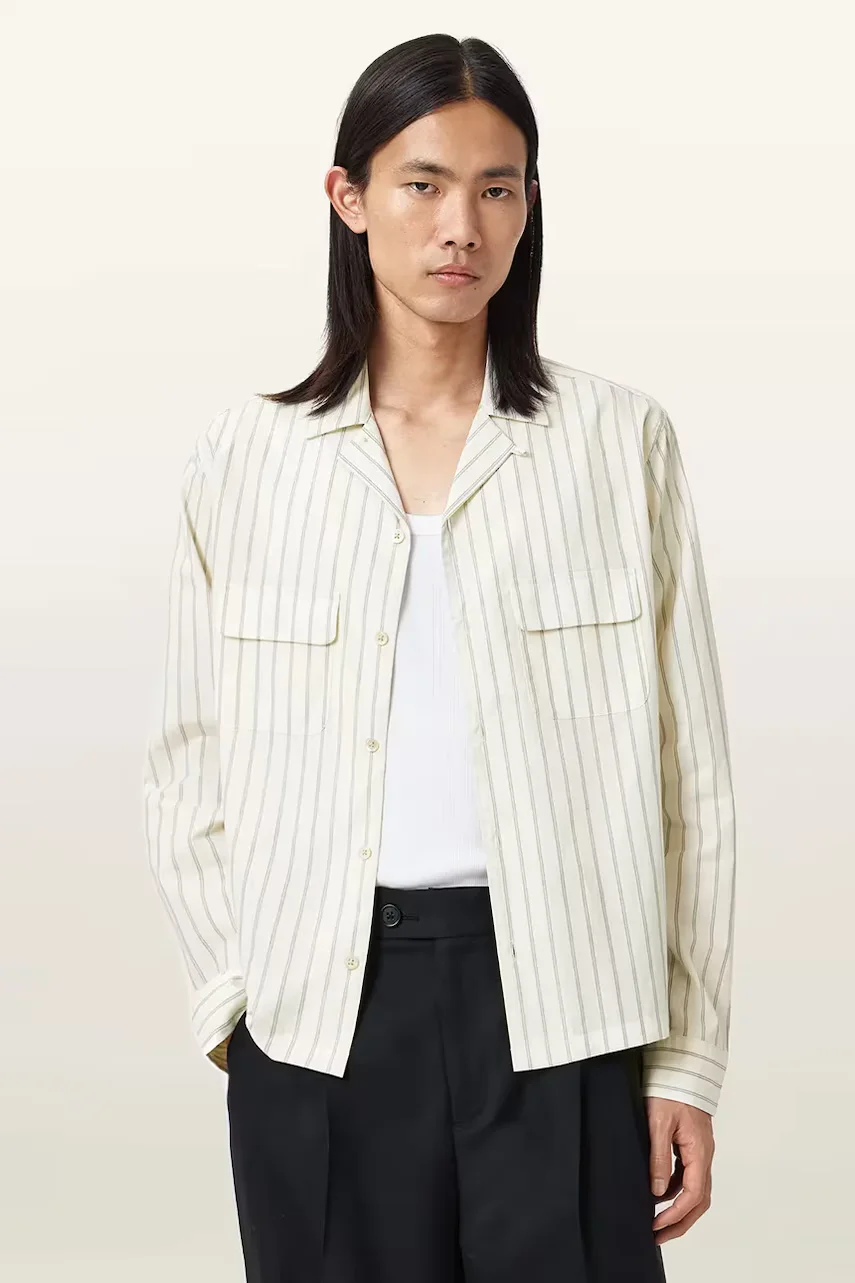 AllSaints Памучна риза STANLEY