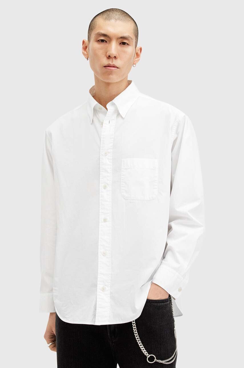 AllSaints Памучна риза SUTTA LS SHIRT