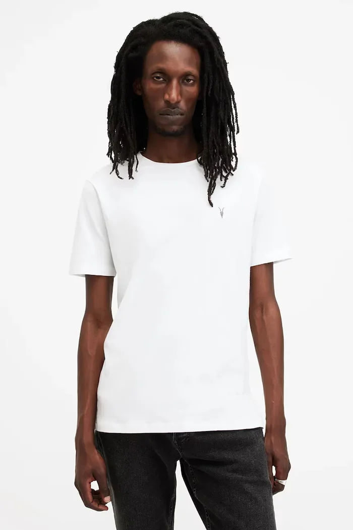 AllSaints Памучна тениска BRACE (3 броя) с изчистен дизайн M031JB