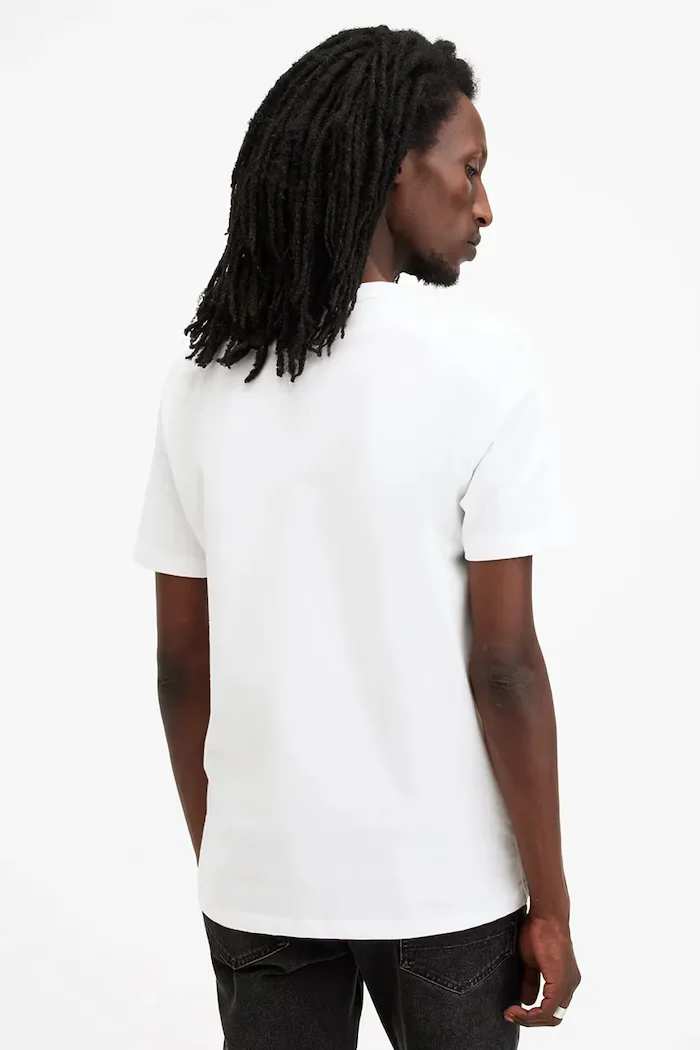 AllSaints Памучна тениска BRACE (3 броя) с изчистен дизайн M031JB