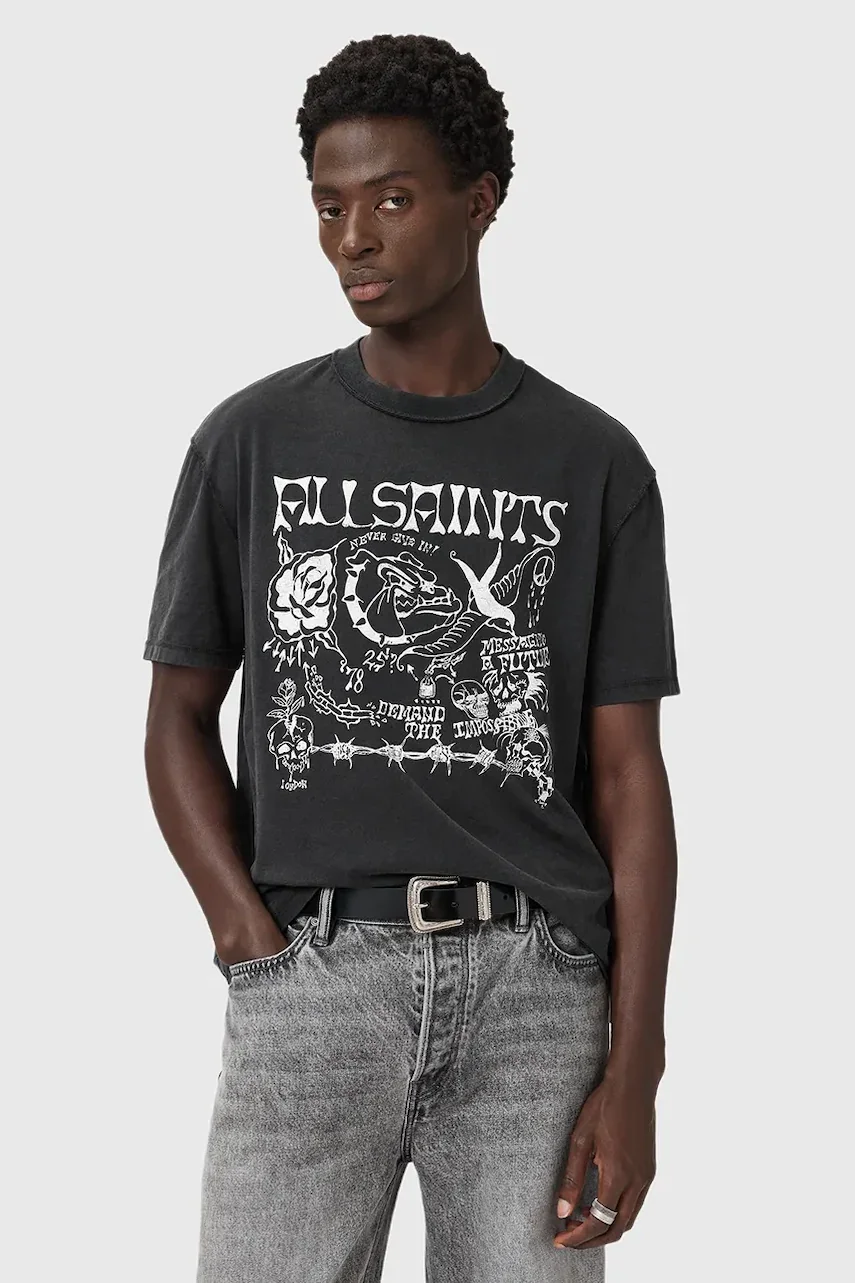 AllSaints Памучна тениска CHINGFORD