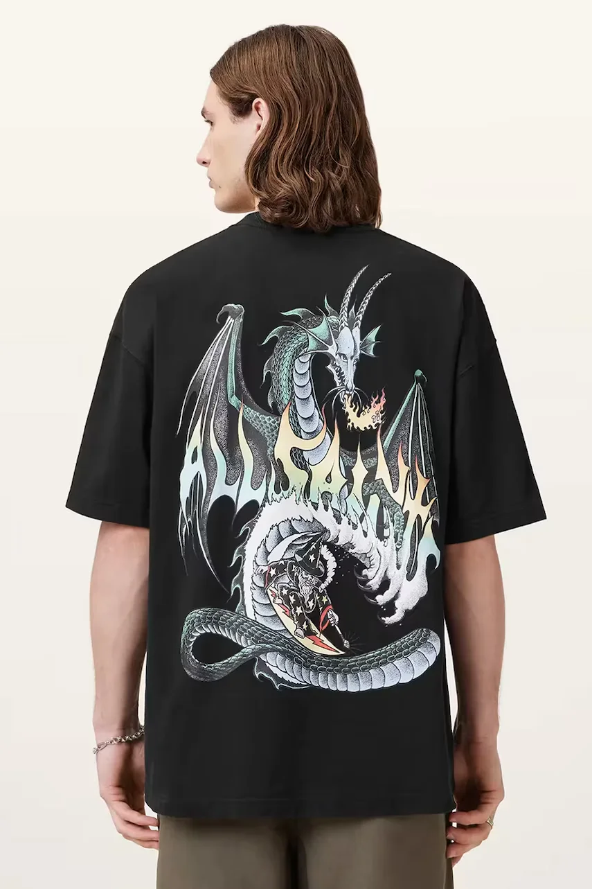 AllSaints Памучна тениска DRAGON