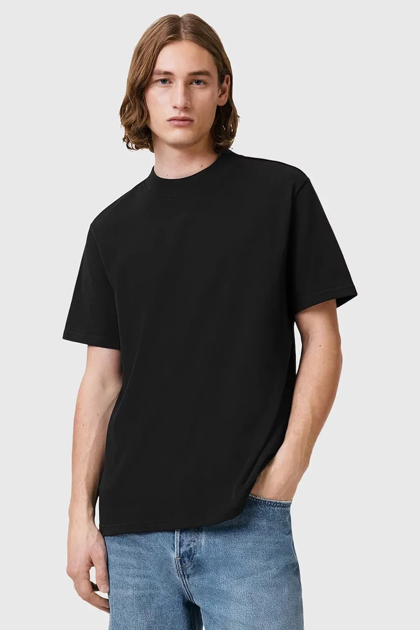 AllSaints Памучна тениска NERO