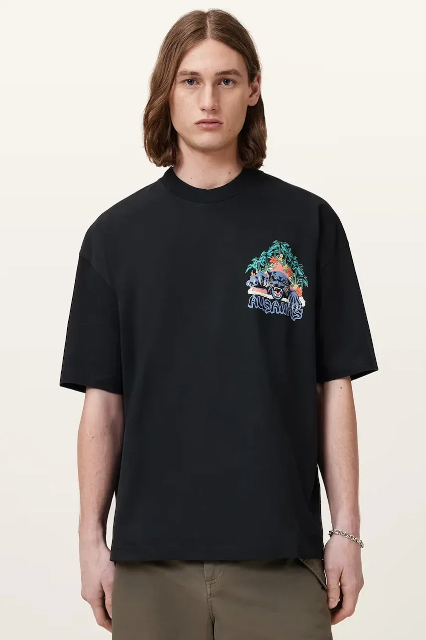 AllSaints Памучна тениска POUNCE