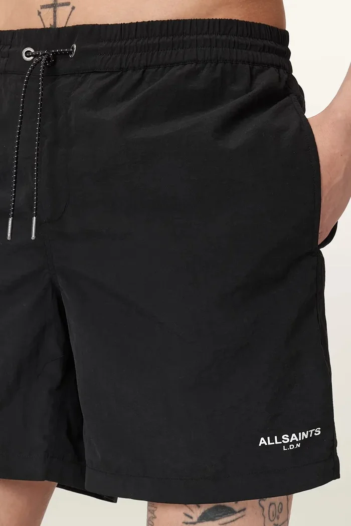 AllSaints плувни шорти мъжки MIKRO черни M011WE