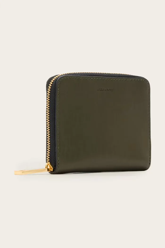 AllSaints портфейл дамски от кожа LENA HEX зелен W130XC