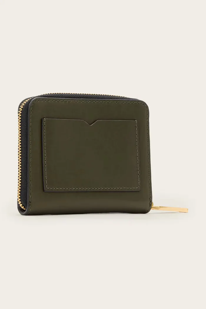 AllSaints портфейл дамски от кожа LENA HEX зелен W130XC