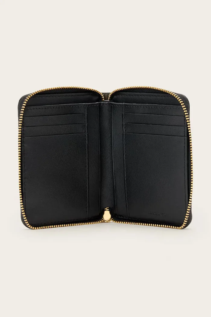 AllSaints портфейл дамски от кожа LENA HEX зелен W130XC