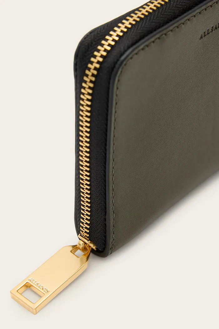 AllSaints портфейл дамски от кожа LENA HEX зелен W130XC
