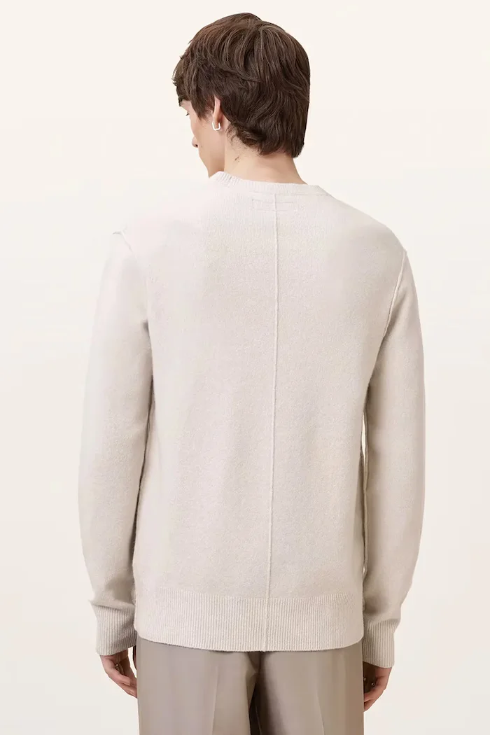 AllSaints пуловер мъжки с добавена вълна бежов M039KA