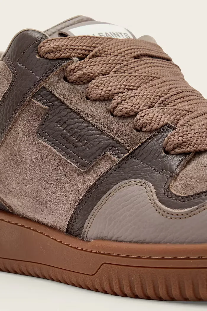 AllSaints Regan Plus Low Top маратонки мъжки от кожа бежови M055FE